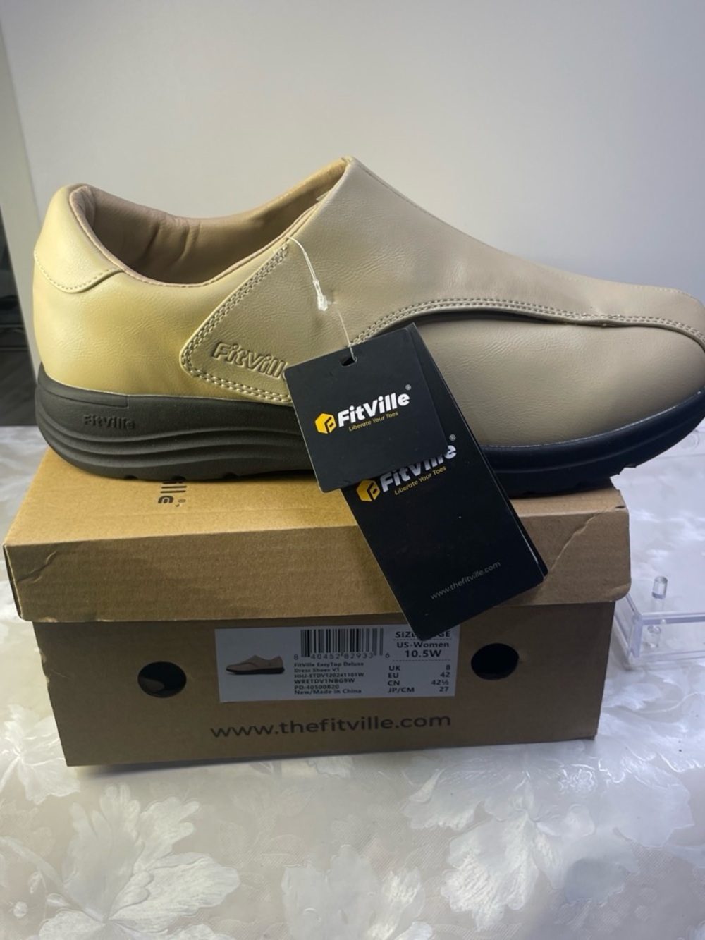 FitVille Women's Slip-On Loafer - Beige